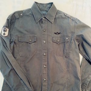 7 Diamonds military-inspired button-down shirt